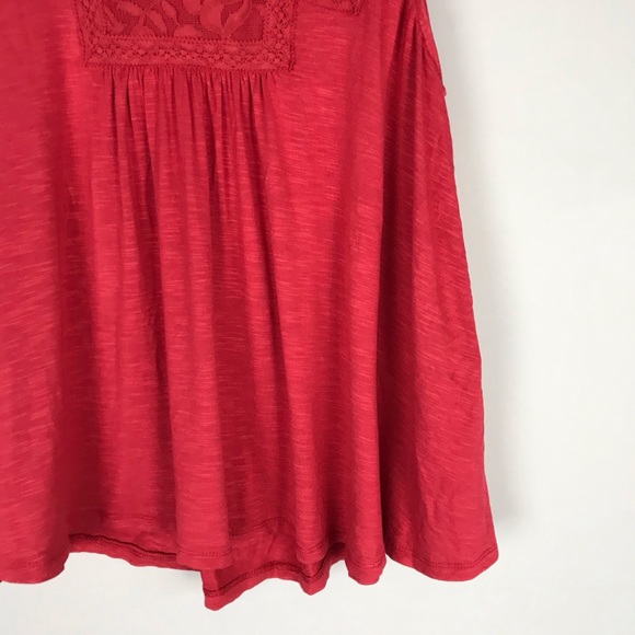 Knox Rose embroidered split neck knit top red - Picture 2 of 7